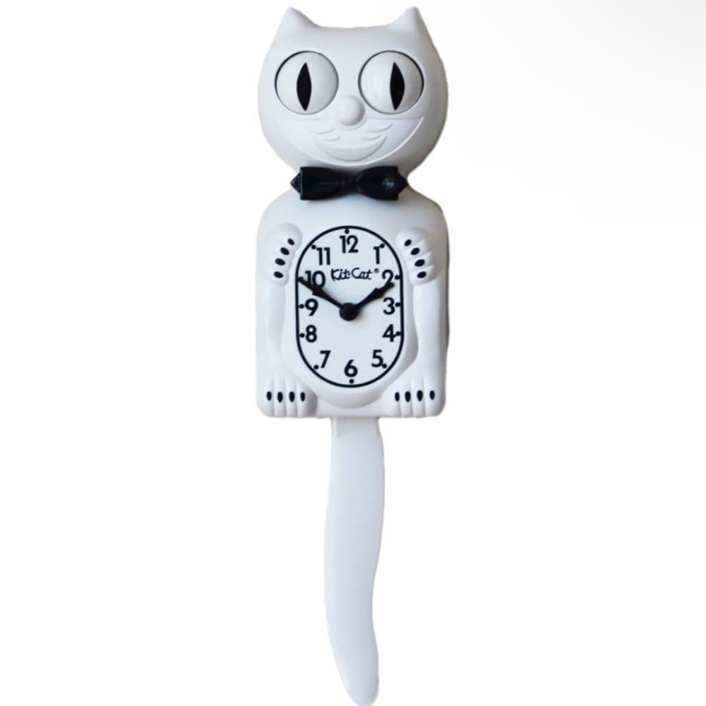 White kit cat clock, limited edition